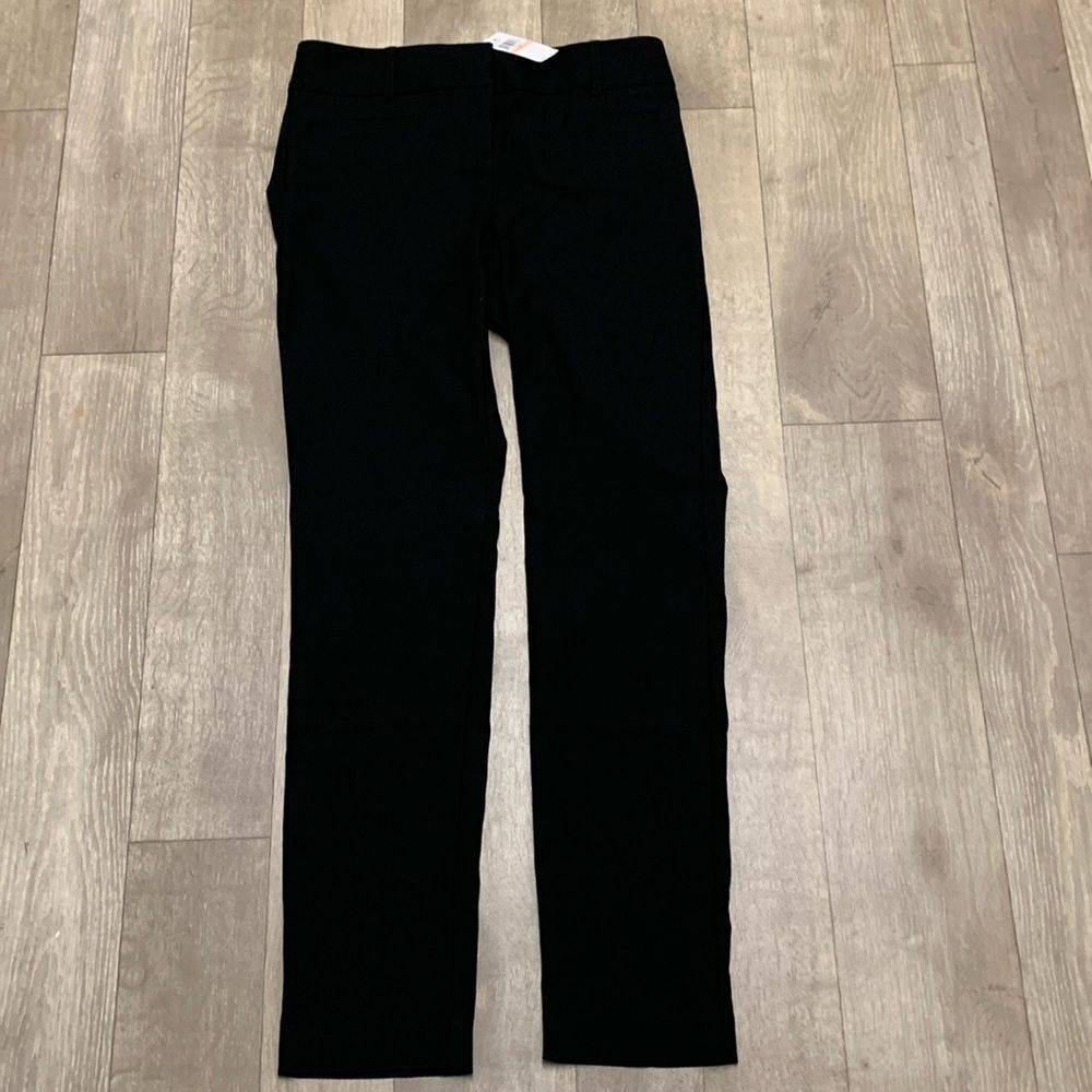 Womens NWT Van‎ Heusen Super Stretch Black Straight Fit Work Career Pants